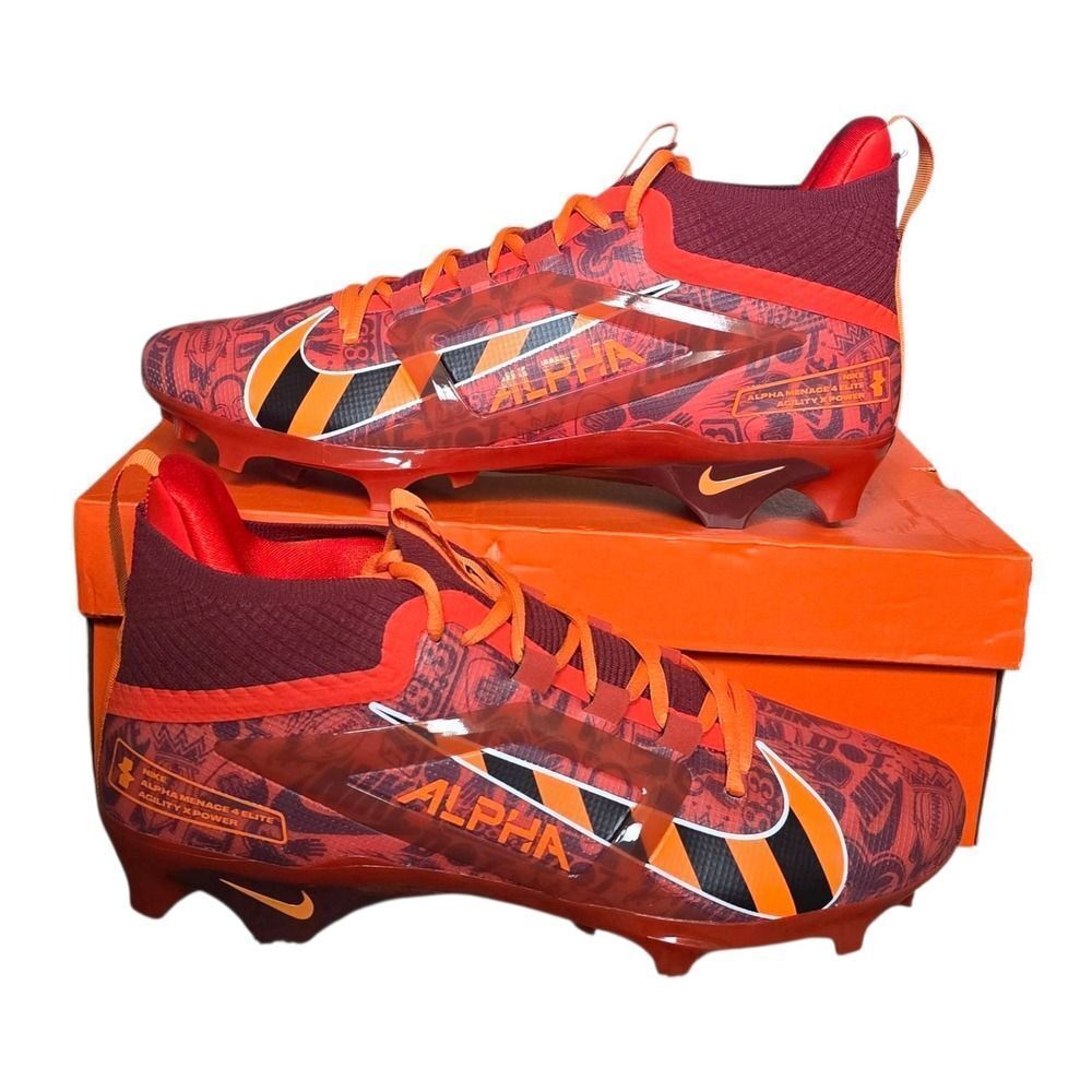 Nike Red Orange Black Alpha Men's Football Cleats